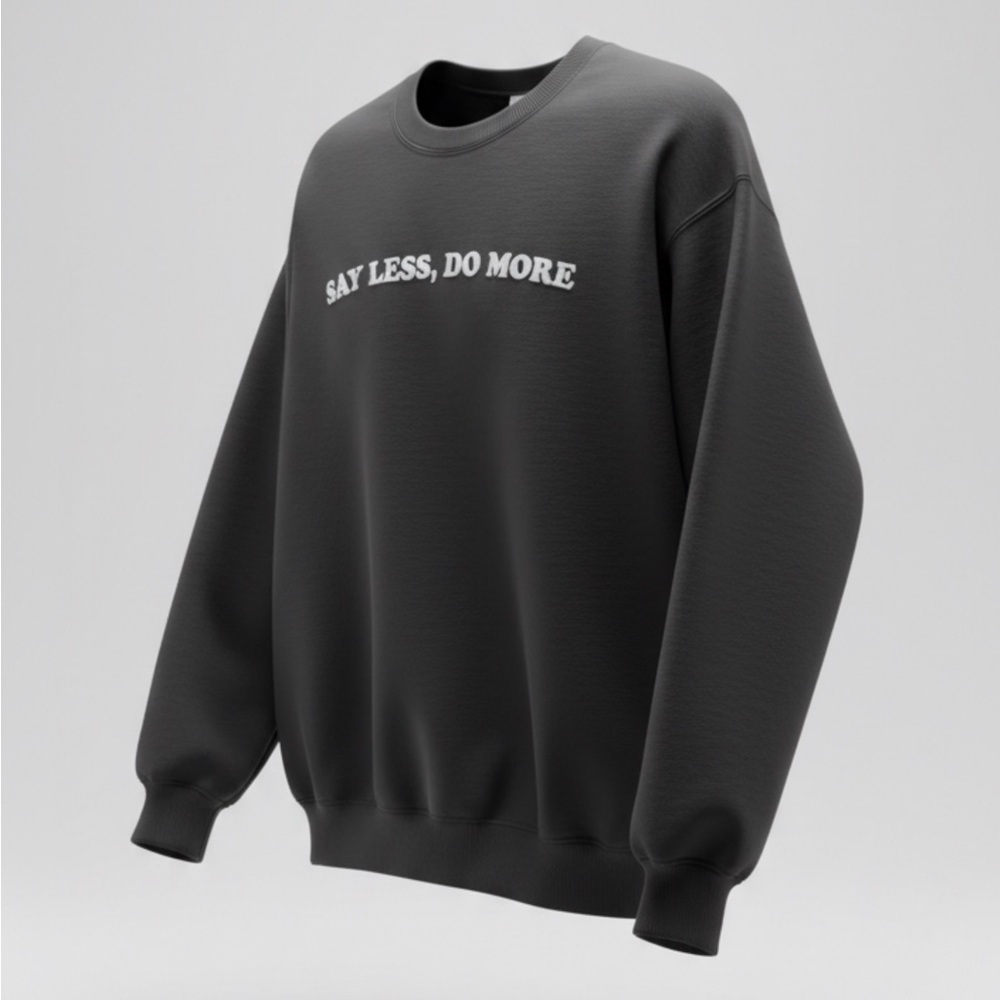 Barstool Sports Brand -Black Crewneck Sweater “say less, do more” Women's size L